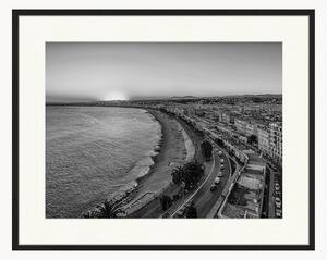 Oprawiony druk cyfrowy City Of Nice At Sunset