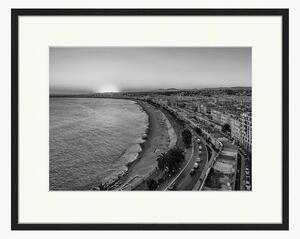 Oprawiony druk cyfrowy City Of Nice At Sunset