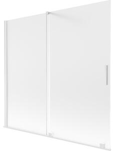 Mexen Velar parawan nawannowy 2-skrzydłowy rozsuwany 170 x 150 cm, szron, biały - 896-170-000-31-20