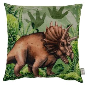 Poduszka dekoracyjna TRICERATOPS 40x40 cm, zielona