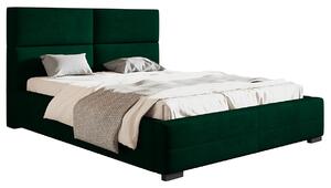Zielone tapicerowane łóżko 200x200 - Oliban 3X