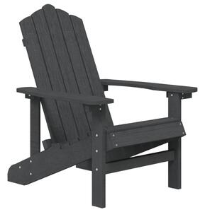 Krzesło ogrodowe Adirondack, HDPE, antracytowe