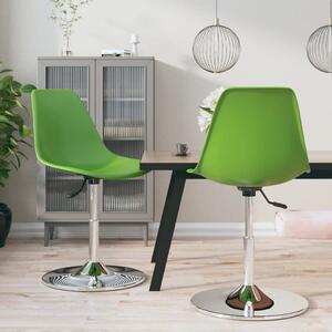Obrotowe krzesła stołowe, 2 szt., zielone, PP