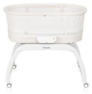 Łóżeczko LIONELO z wagą i funkcją kołyski Coral White