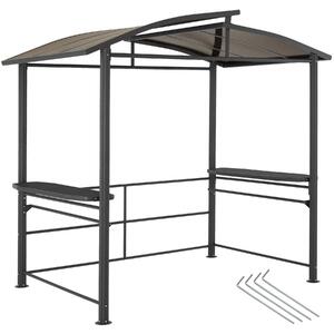 TecTake GmbH pawilon grillowy asado 2,4x1,5x2,34m - szary
