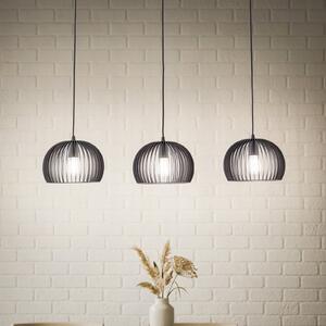 Lampa Wisząca Lindby, Jusra, ściemnialny, czarny, salon, metal, nowoczesny