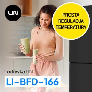 Lodówka LIN LI-BFD166 140.5cm Czarna