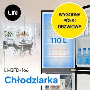 Lodówka LIN LI-BFD166 140.5cm Czarna