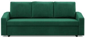 Kanapa rozkÅadana, BLOM, velvet, 220x92x92 cm, butelkowa zieleÅ | TYLETEGOTU
