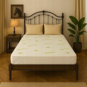 Ochraniacz na Materac 220x200 ALOES Antyalergiczny Pikowany z Gumkami | Polski Produkt PREMIUM