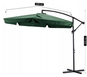 Parasol Ogrodowy Duży Składany na Taras Zielony + POKROWIEC AKRON 300cm