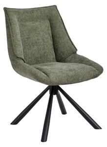 Krzeso do jadalni Duhome Ergonomiczne krzeso kuchenne obrotowe 180° Krzeso wykonane z tkaniny szenilowej i metalowej ramy Krzeso do salonu z funkcj rozkadania, zielone