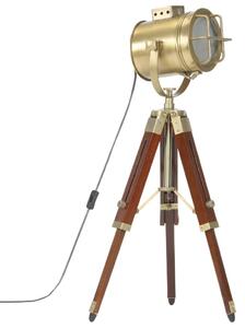 Lampa podłogowa na trójnogu, lite drewno mango, 69 cm