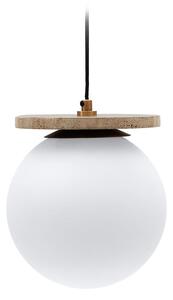 Biała lampa wisząca ze szklanym kloszem ø 20 cm Malachi – Kave Home