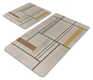 Jasnobrązowe dywaniki łazienkowe zestaw 2 szt. 60x100 cm – Mila Home