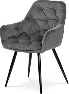 Krzeso do jadalni Autronic DCH-421 GREY4 - szary aksamit
