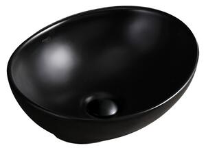Umywalka nablatowa HYDROSAN LUMO-MTB-405 Owalny Czarny mat