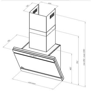 Okap BERG Spring 60 Czarny 617m3/h 66dB klasa A