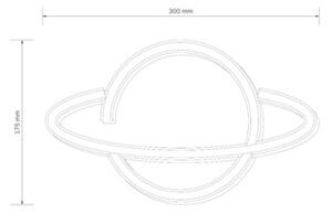 Kinkiet dla dzieci neonowy biały planeta LED 3W USB-A bateria 3xAA Neon Polux