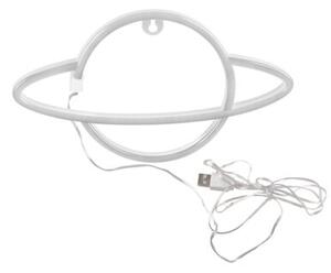 Kinkiet dla dzieci neonowy biały planeta LED 3W USB-A bateria 3xAA Neon Polux