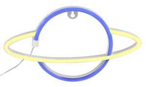 Kinkiet dla dzieci neonowy biały planeta LED 3W USB-A bateria 3xAA Neon Polux