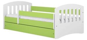 Łóżko dziecięce CLASSIC 1 140x80 zielone bez szuflady/bez materaca