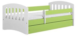 Łóżko dziecięce CLASSIC 1 140x80 zielone bez szuflady/bez materaca
