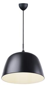 Czarna lamp wisząca Norbi 30 - DFTP, srebrne detale