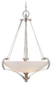 Elegancka klasyczna lampa wisząca Empire – Ardant Decor - biały klosz