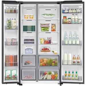 Lodówka SAMSUNG RS70F65QETEO Side by Side AI No Frost 178.4cm Szczotkowana stal nierdzewna
