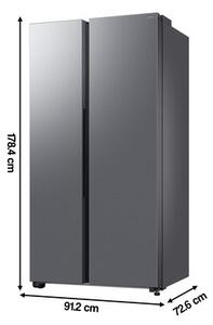 Lodówka SAMSUNG RS70F65QETEO Side by Side AI No Frost 178.4cm Szczotkowana stal nierdzewna