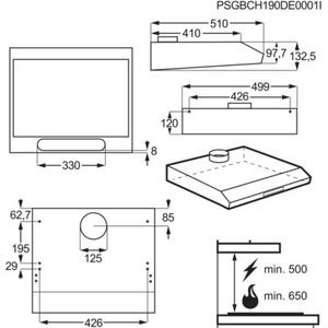 Okap ELECTROLUX LFU215X Srebrny 208m3/h 67dB klasa D