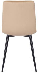 Zestaw Stół Okrągły HARRY 102-142 cm i 6 Krzeseł Tapicerowanych PERU