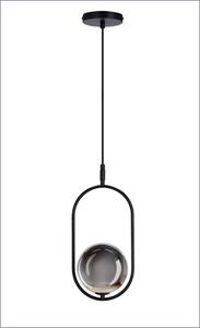 Czarna lampa wisząca z grafitowym kloszem - M083 W0-E15