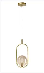 Miedziana pojedyńcza lampa wisząca - 9X M083 K9-G96