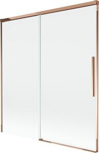 Mexen Rox parawan nawannowy 2-skrzydłowy rozsuwany 150 x 150 cm, transparent, różowe złoto - 8C9-150-001-60-00