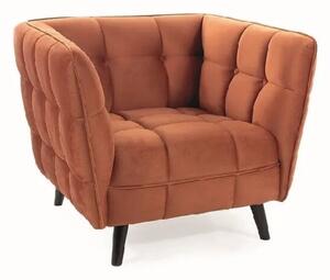 Fotel do salonu CASTELLO VELVET 1 cynamonowy