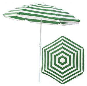 Parasol Ogrodowy Plażowy 135 cm Zielony Łamany Lekki