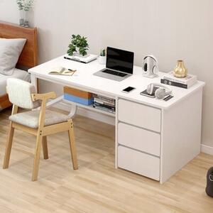 Biurko komputerowe loft biaÅe 3 pÃ³Åki skandynawskie nowoczesne 120 cm