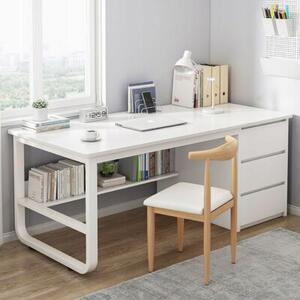 Biurko komputerowe loft biaÅe 3 pÃ³Åki skandynawskie nowoczesne 120 cm
