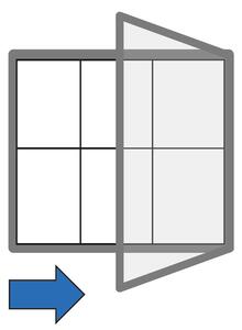 Gablota magnetyczna zewnętrzna, jednoskrzydłowa, 750 x 700 mm