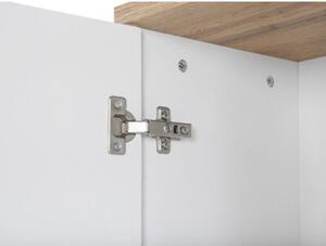 Szafka łazienkowa BALI 804 35 cm biała z koszem