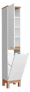 Szafka łazienkowa BALI 804 35 cm biała z koszem