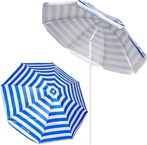 Parasol ogrodowy skadany plaowy 180 cm idealny na balkon niebieskie paski