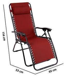 Fotel ogrodowy PATIO Relax Bordowy