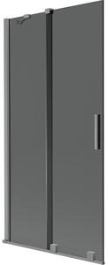 Mexen Velar parawan nawannowy 2-skrzydłowy rozsuwany 95 x 150 cm, grafit, gun metal - 896-095-000-41-95