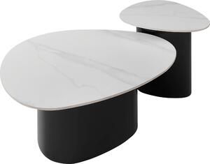 Zestaw dwóch eleganckich stolików w różnych wysokościach