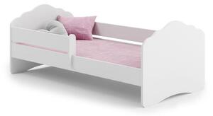 Łóżko pojedyncze Fala z barierką 140x70 cm Nie