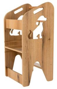 Pomocnik kuchenny dla dzieci regulowany Kitchen Helper MDF drewno +kolorowanka
