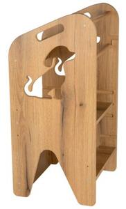 Pomocnik kuchenny dla dzieci regulowany Kitchen Helper MDF drewno +kolorowanka